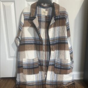 Ashley Stewart Multicolor Plaid Jacket